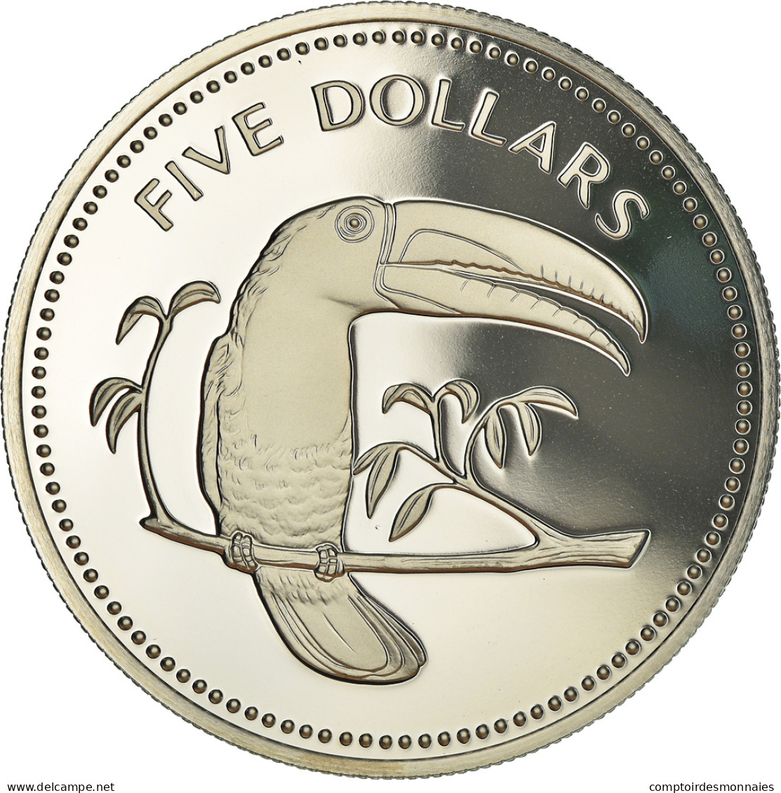 Monnaie, Belize, 5 Dollars, 1979, Franklin Mint, Proof, FDC, Cupro-nickel, KM:44 - Belize