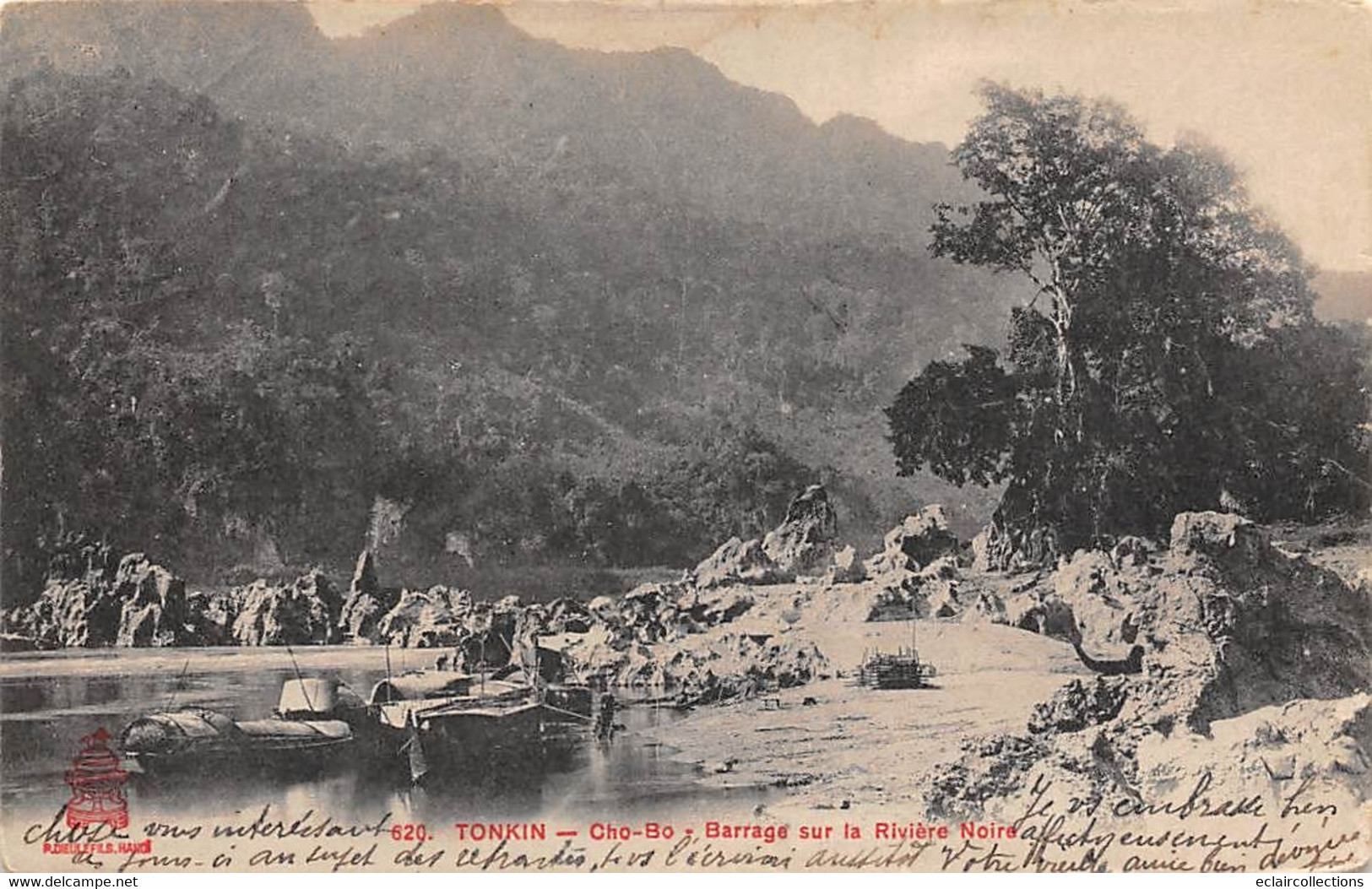 Tonkin:      Cho-Bo     Barrage Sur La Rivière Noire      (voir Scan) - Vietnam