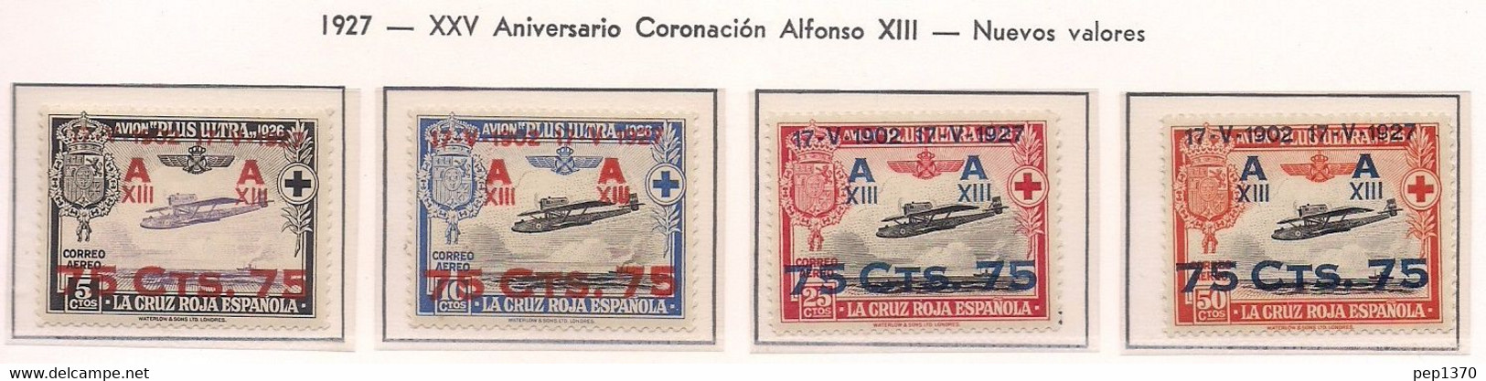 ESPAÑA 1927 - XXV ANIVERSARIO CORONACION ALFONSO XIII - EDIFIL 388/391** LUJO - LUXE - Nuevos