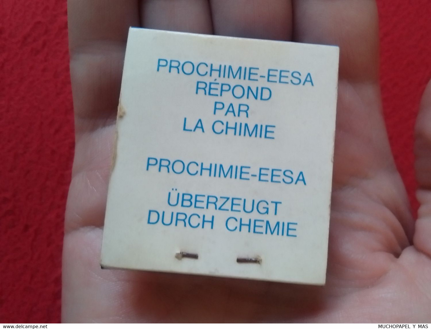 CAJA DE CERILLAS BOÎTE D'ALLUMETTES MATCHBOX P PROCHIMIE-EESA LA CHAUX-DE-FONDS RÉPOND PAR CHIMIE CHEMIE QUÍMICA SUISSE. - Boites D'allumettes