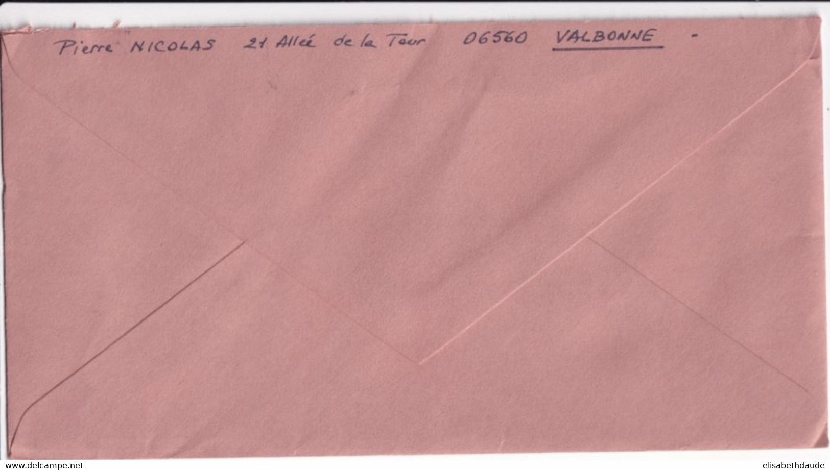 JANVIER 1991 - CHANGEMENT STATUT Des PTT ! - AJOUT TIMBRE PORT POSTAL EN VILLE (GREVE ?) De VALBONNE (ALPES MARITIMES) - 1982-1990 Vrijheid Van Gandon