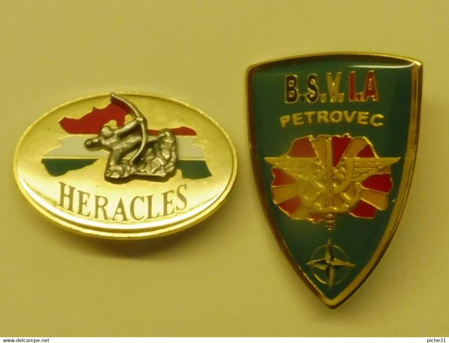 INSIGNE ARMEE DE L'AIR - LOT A1341 HERACLES Et BSVIA PETROVEC Avec Agrafes - Armée De L'air