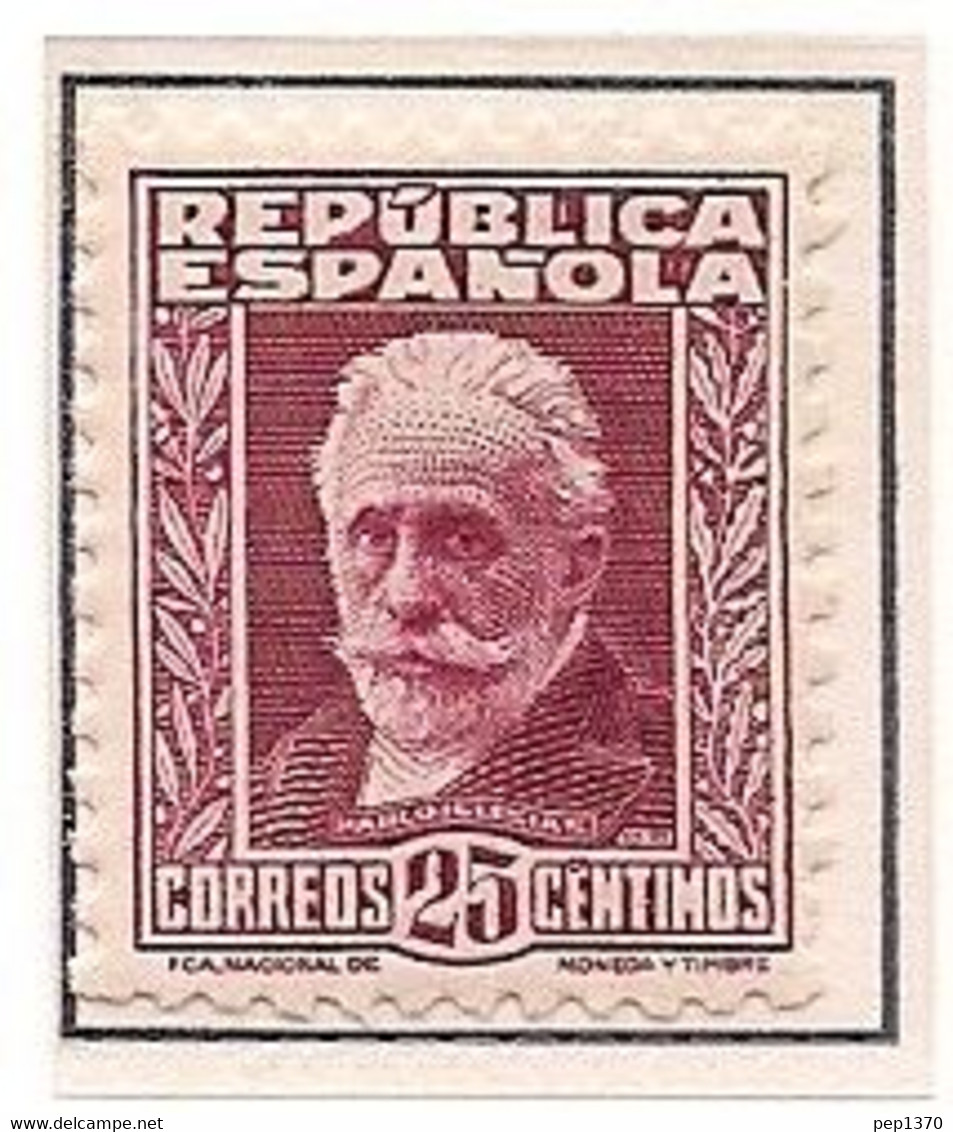 ESPAÑA 1931-1932 - PERSONAJES - NUMERO DE CONTROL AL DORSO - EDIFIL Nº 658** MNH - Nuevos