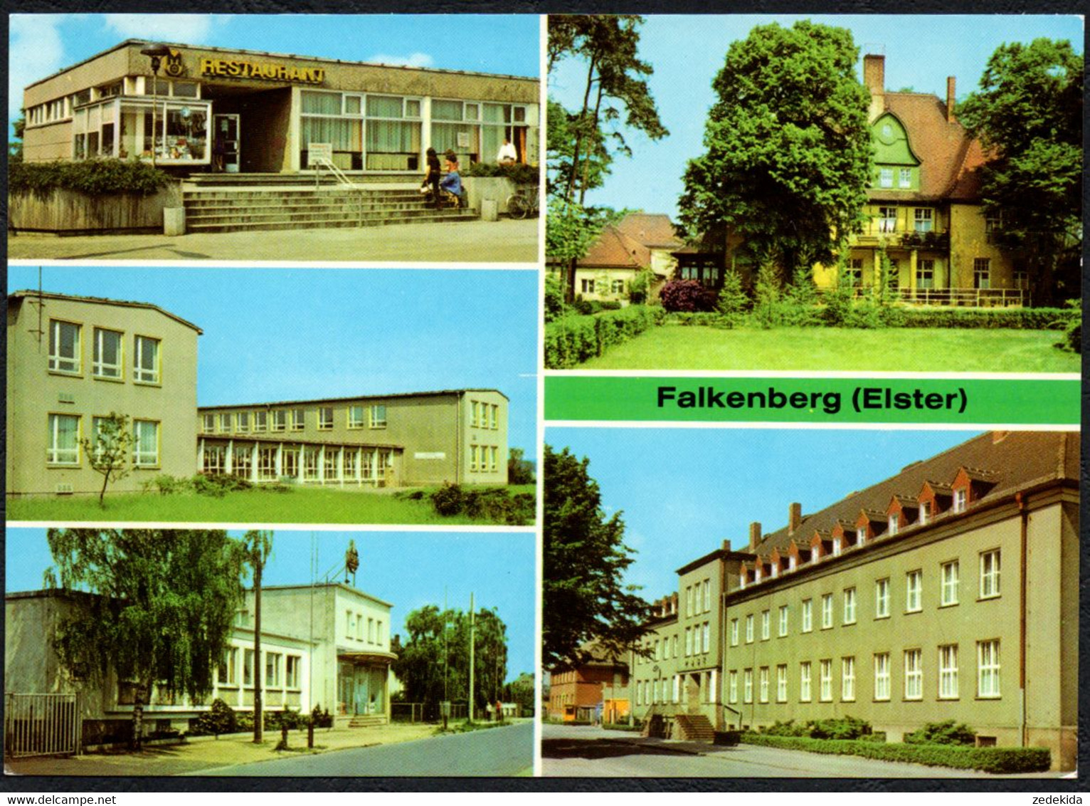 F2282 - TOP Falkenberg Schule VEB Elektrogeräte Krankenhaus Post - Verlag Bild Und Heimat Reichenbach - Falkenberg (Mark)