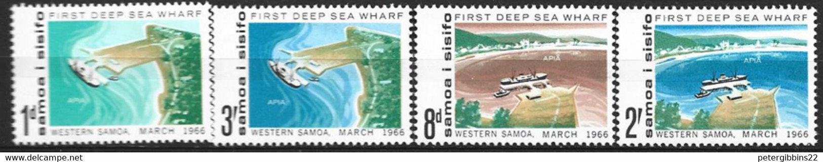 Samoa  1966  SG  265-8  Deep Sea Wharf  Unmounted Mint - Samoa