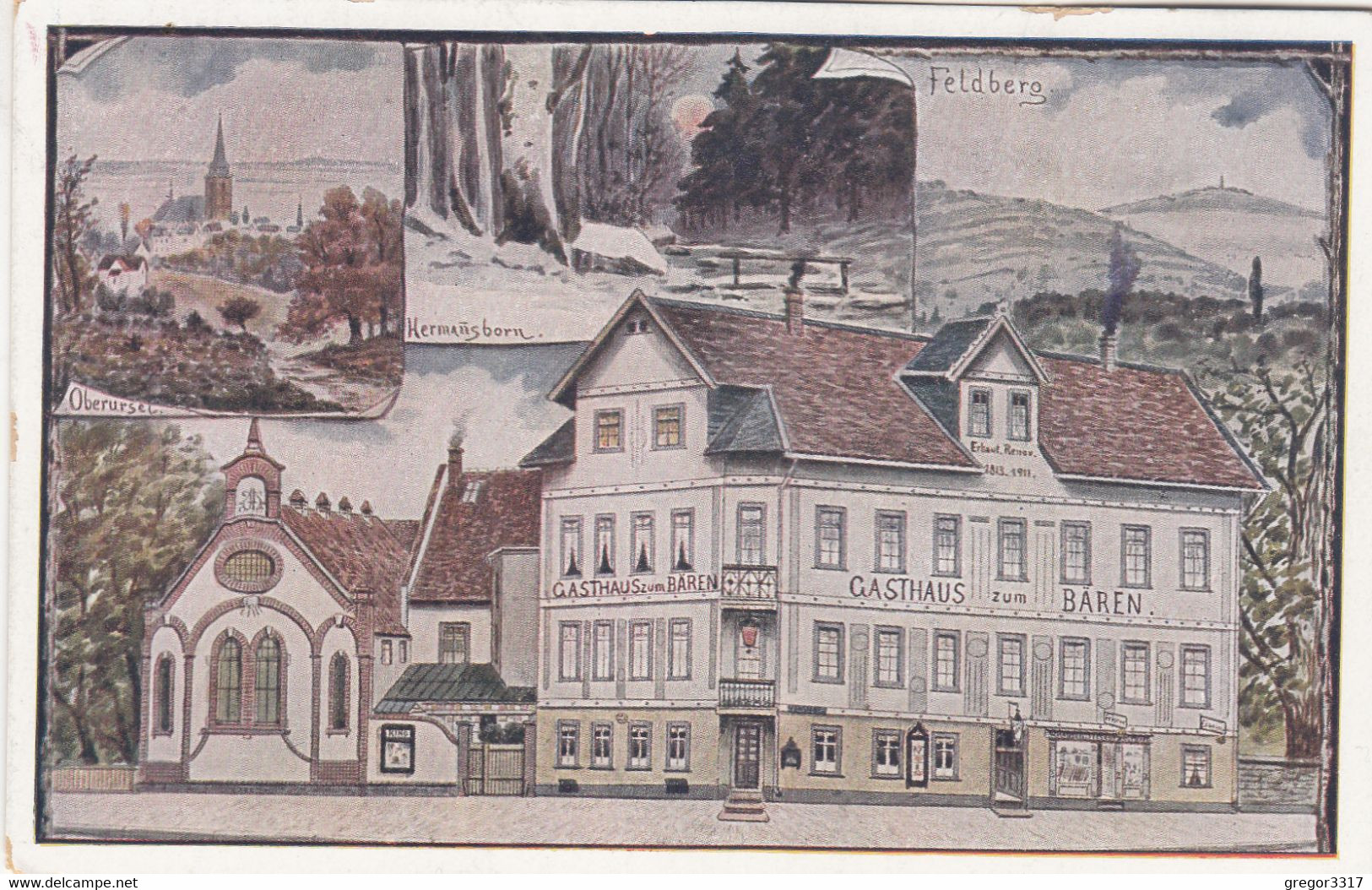 A4129) OBERURSEL A. T. - Gasthaus Zum BÄREN - Carl Röder - Mit Feldberg SEHR ALT !! - Oberursel