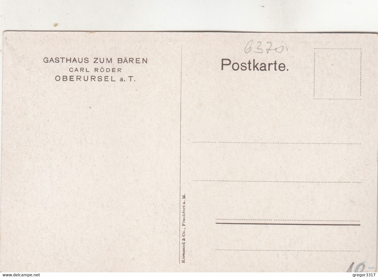 A4129) OBERURSEL A. T. - Gasthaus Zum BÄREN - Carl Röder - Mit Feldberg SEHR ALT !! - Oberursel