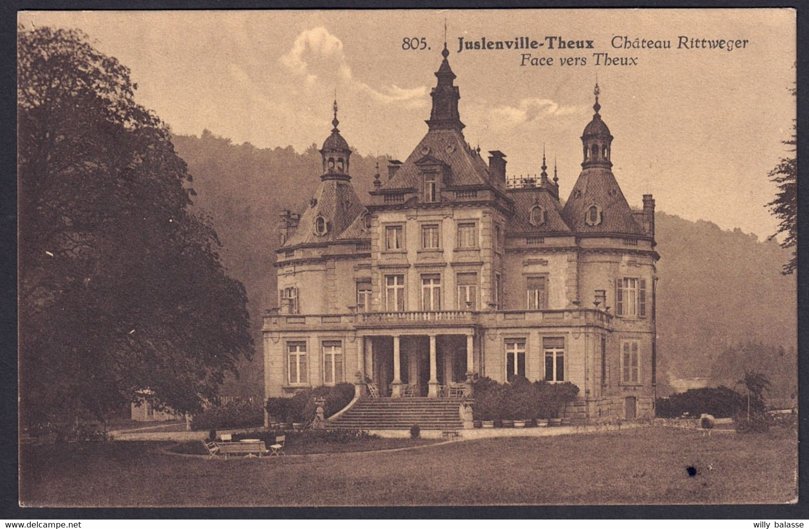 +++ CPA - JUSLENVILLE - THEUX - Château Rittweger - Face Vers Theux  // - Theux