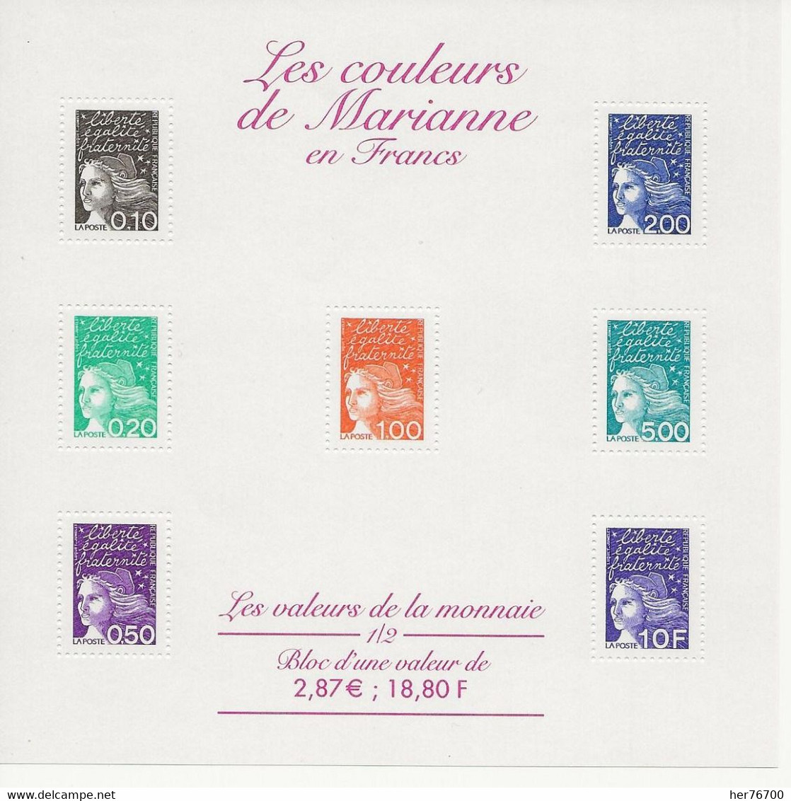 TIMBRE DE FRANCE NSTC ** BLOC FEUILLET - Ungebraucht