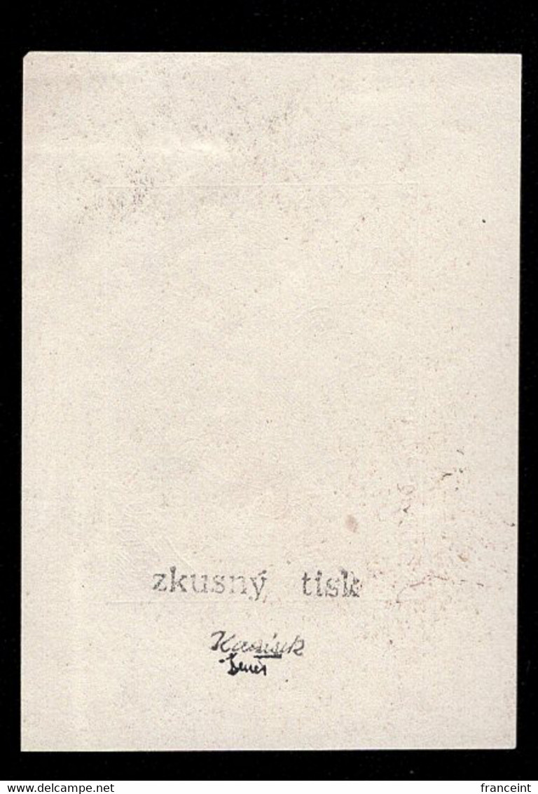 CZECHOSLOVAKIA(1955) Schiller. Die Proof In Black Signed On Reverse. Army Day. Scott No 724, Yvert No 842. - Probe- Und Nachdrucke