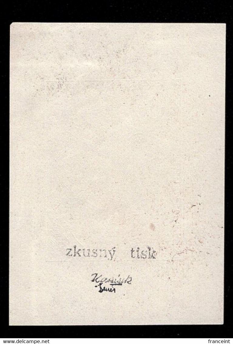 CZECHOSLOVAKIA(1955) Schiller. Die Proof In Black Signed On Reverse. Army Day. Scott No 724, Yvert No 842. - Proofs & Reprints