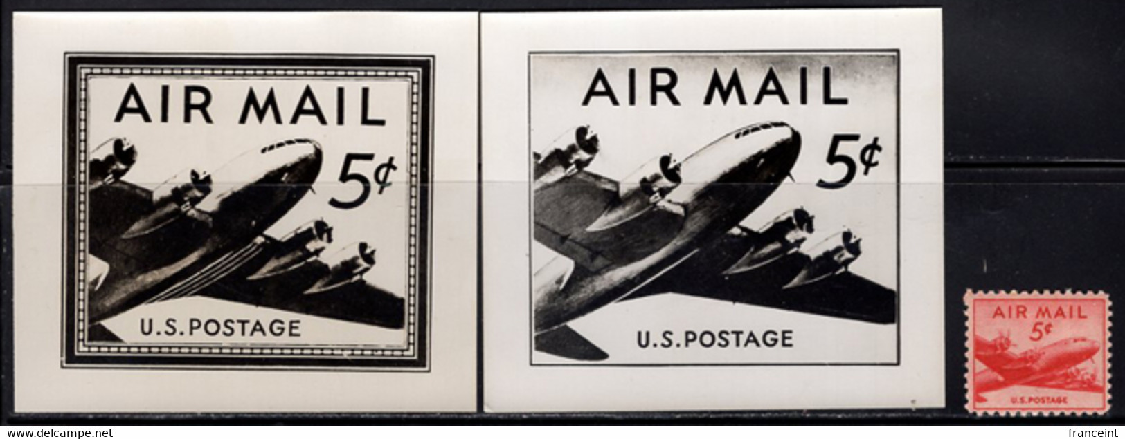 U.S.A.(1947) DC-4 Skymaster. Superb Collection Of 6 Photo Essays For 5c Airmail Issue. Scott No C33. - Andere & Zonder Classificatie