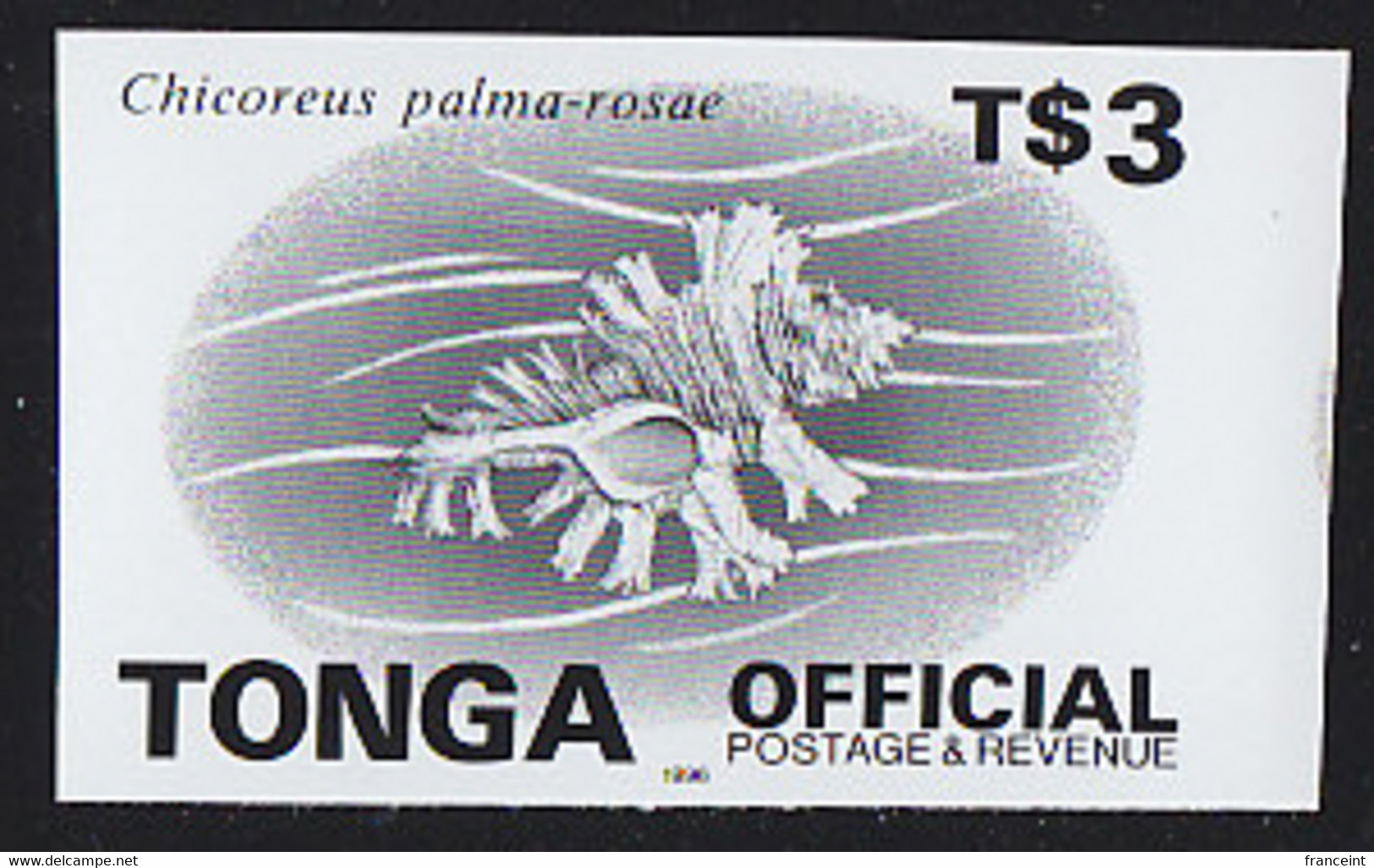 TONGA(1996) Chicoreus Palma-rosae. Monochrome Proof On Card. Scott No O85. - Tonga (1970-...)