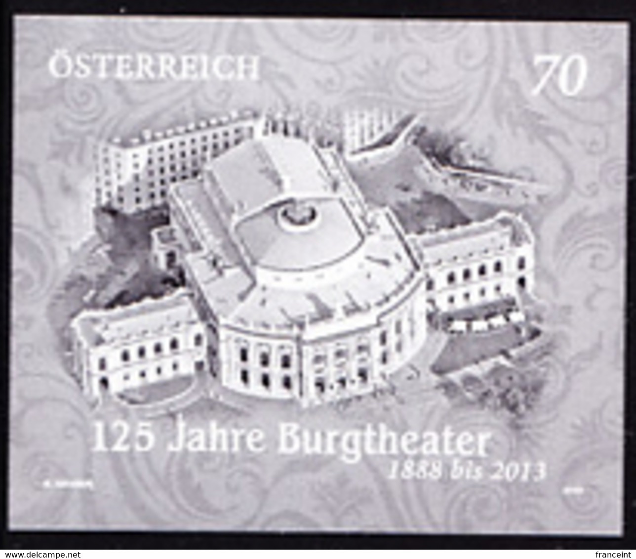 AUSTRIA(2013) Burgtheatre On The Ringstrasse. Black Print. - Prove & Ristampe