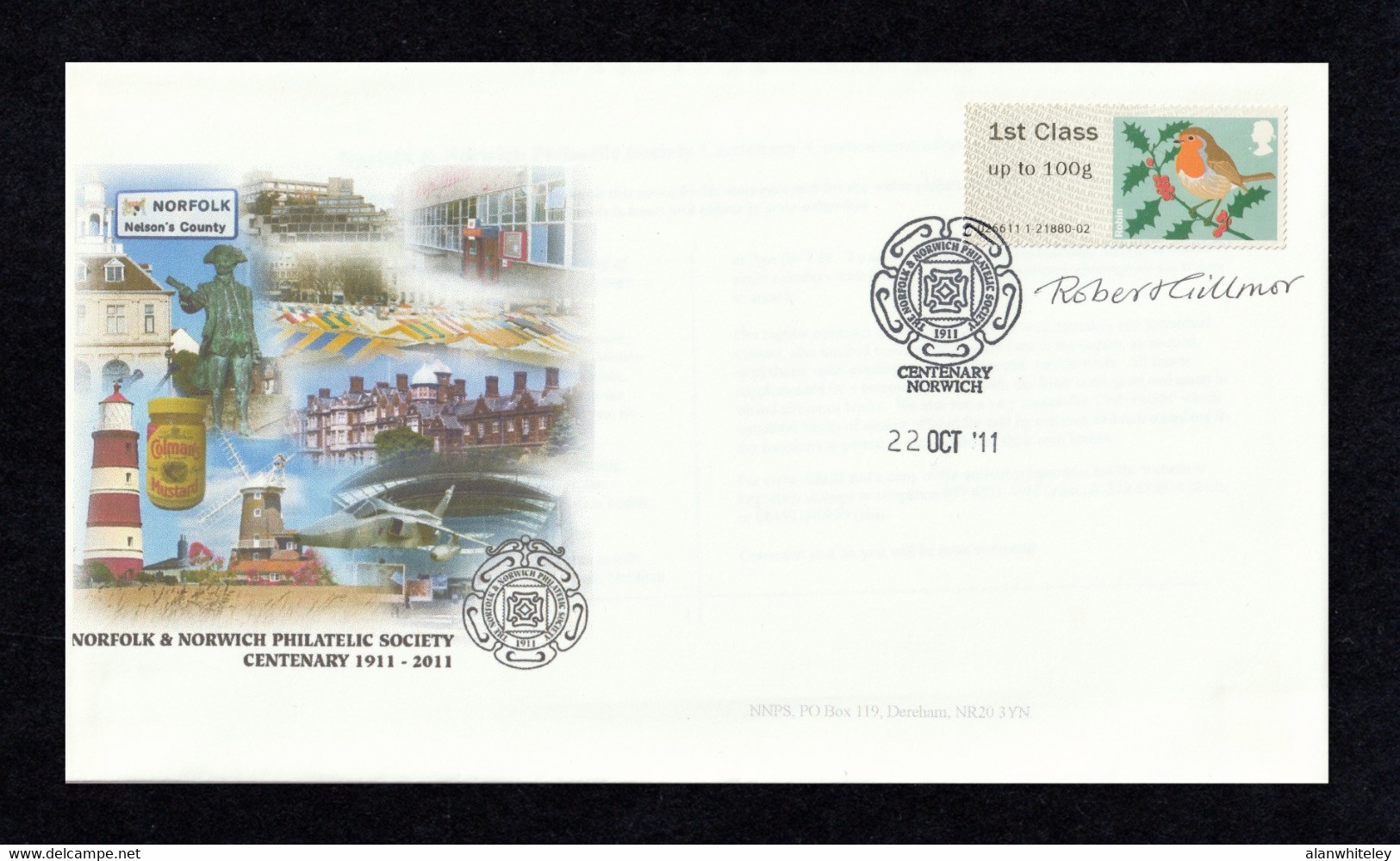 GREAT BRITAIN 2011 Post & Go (Birds): SIGNED Commemorative Cover CANCELLED - Post & Go (distributeurs)