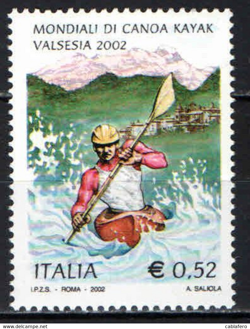 ITALIA - 2002 - CAMPIONATI MONDIALI DI CANOA-KAJAK IN VALSESIA - MNH - 2001-10:  Nuovi