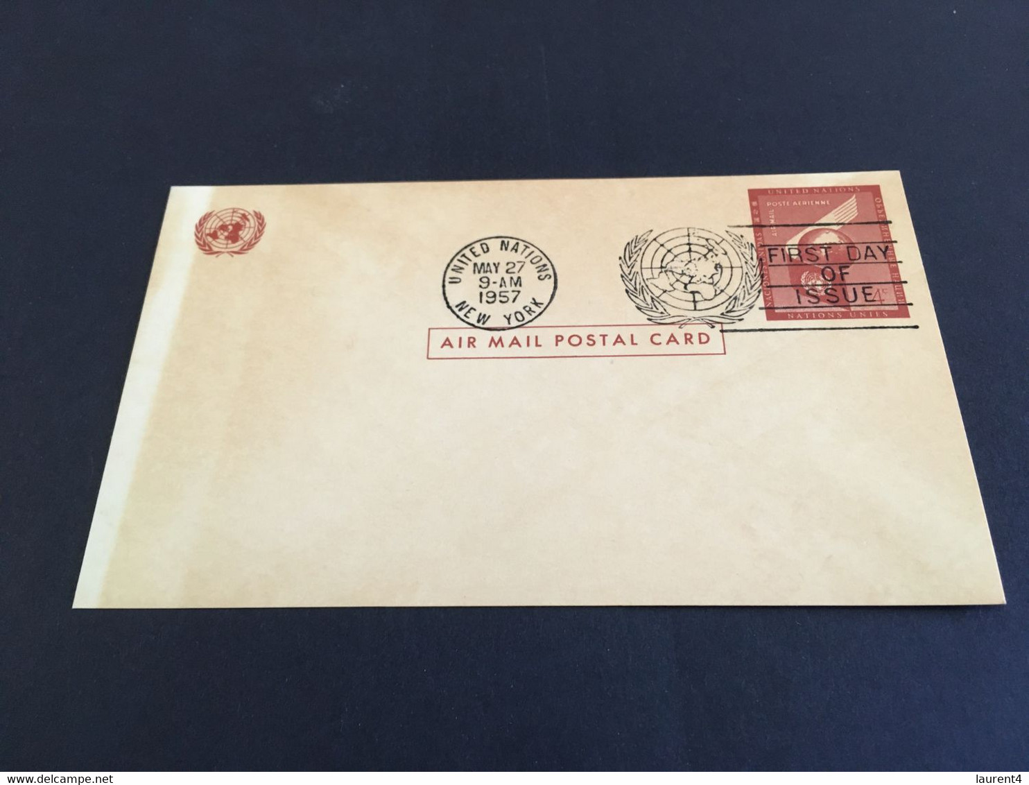 (4 C 36) United Nations FDC - 1 Cover Card - 1957 - Otros & Sin Clasificación