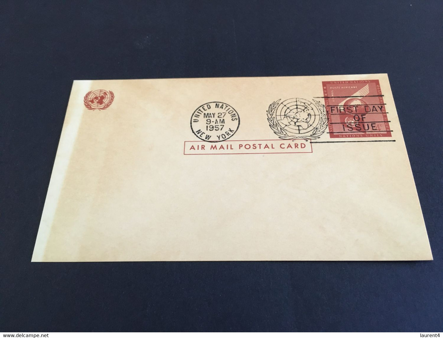 (4 C 36) United Nations FDC - 1 Cover Card - 1957 - Other & Unclassified