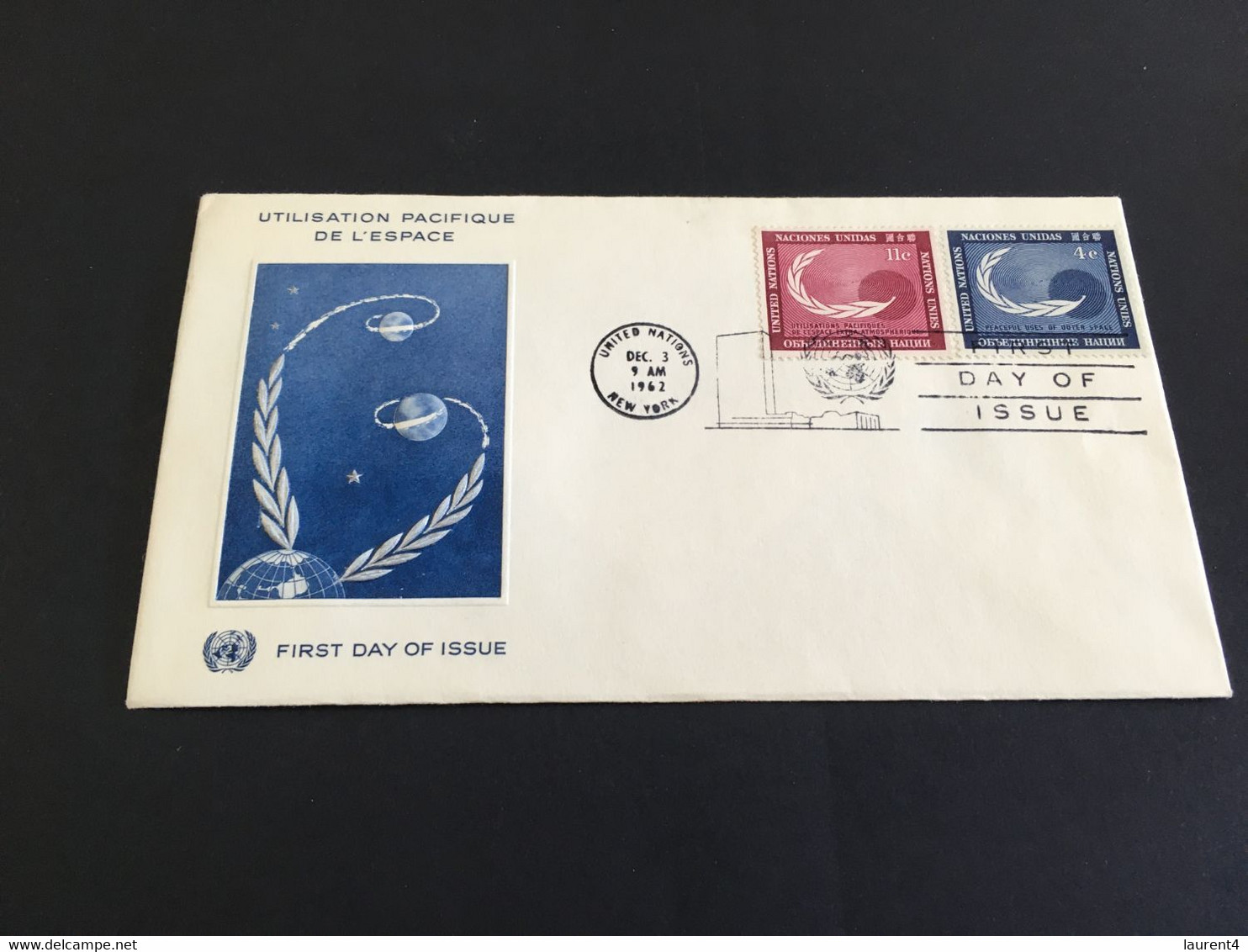 (4 C 36) United Nations FDC - 1 Cover - Uitisation De L'Espace - 1962 - Storia Postale