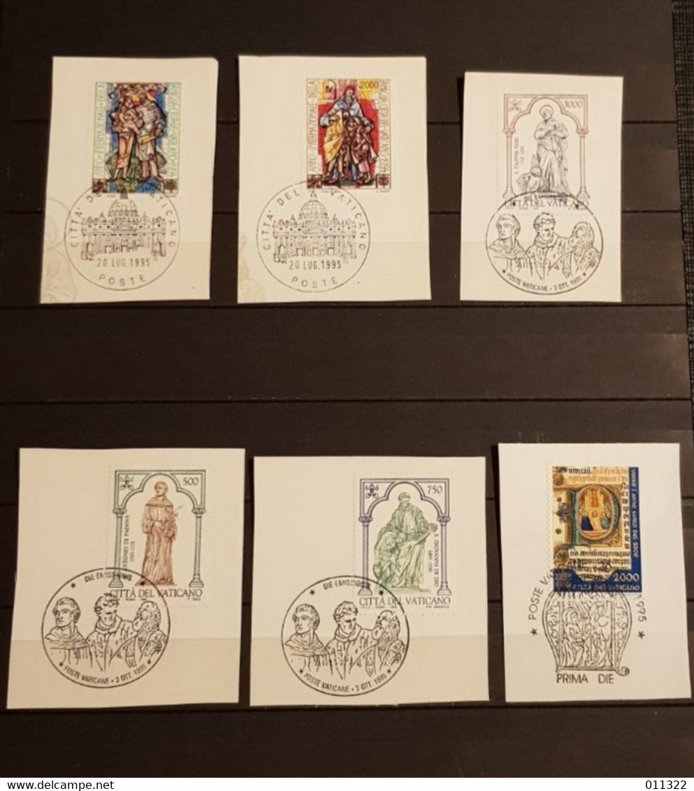 VATICAN LOT FRAGMENTS COVERS YEAR 1995 - Cartas & Documentos