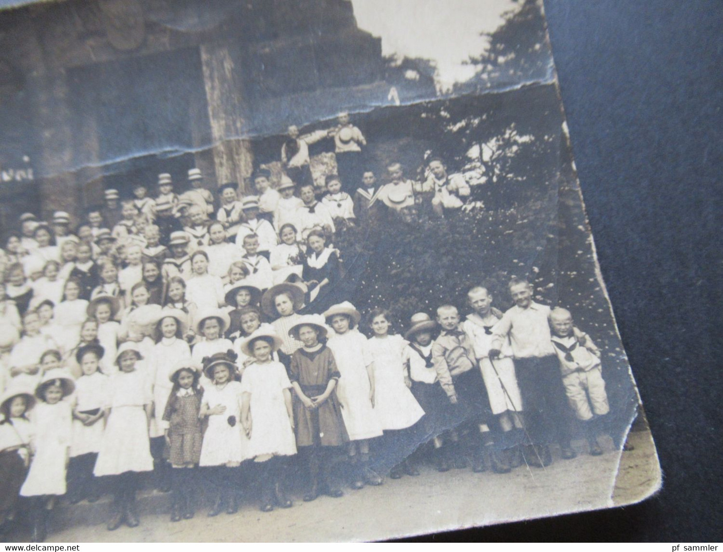 Foto AK Ausflug 9. Juni 1913 Schule ?! Jungen Und Mädchen Photograph Fritz Ludwig Minden In Westfalen Kampstr. 25 - People