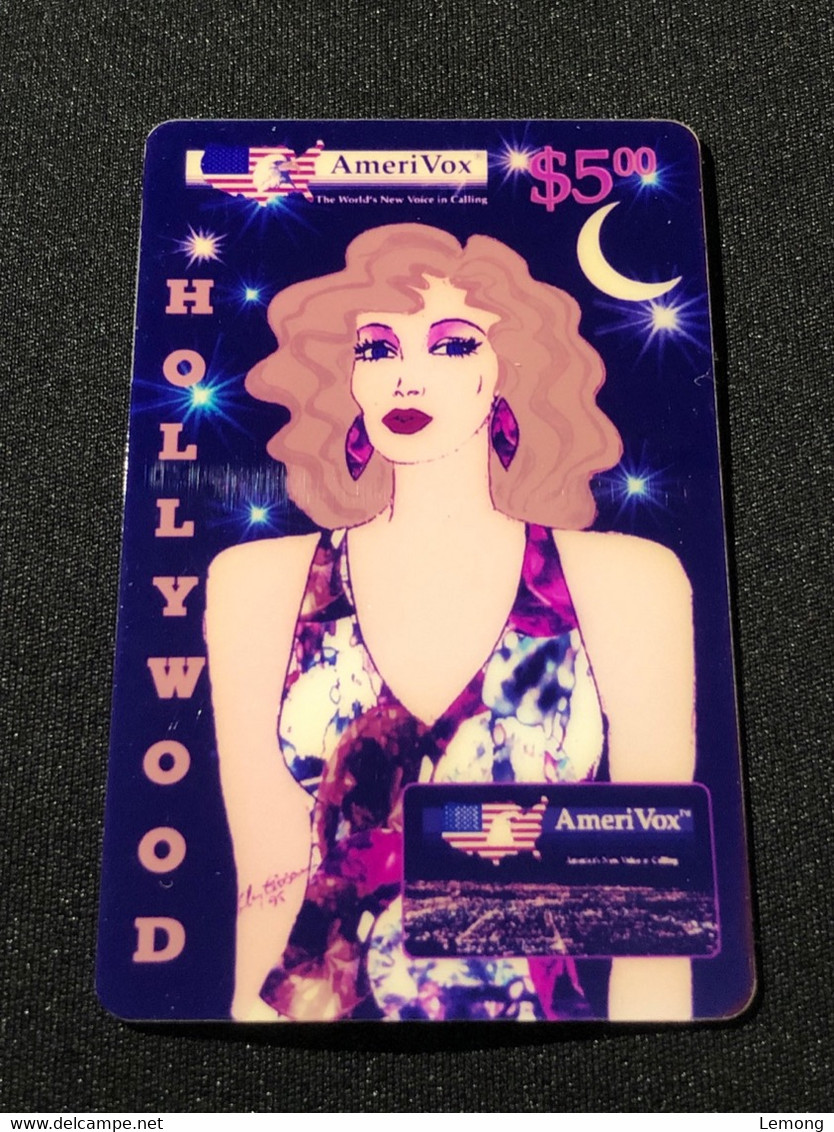 USA UNITED STATES America AmeriVox Prepaid Telecard Phonecard, Hollywood Goddess Telecard World Expo, Set Of 1 Mint Card - Amerivox