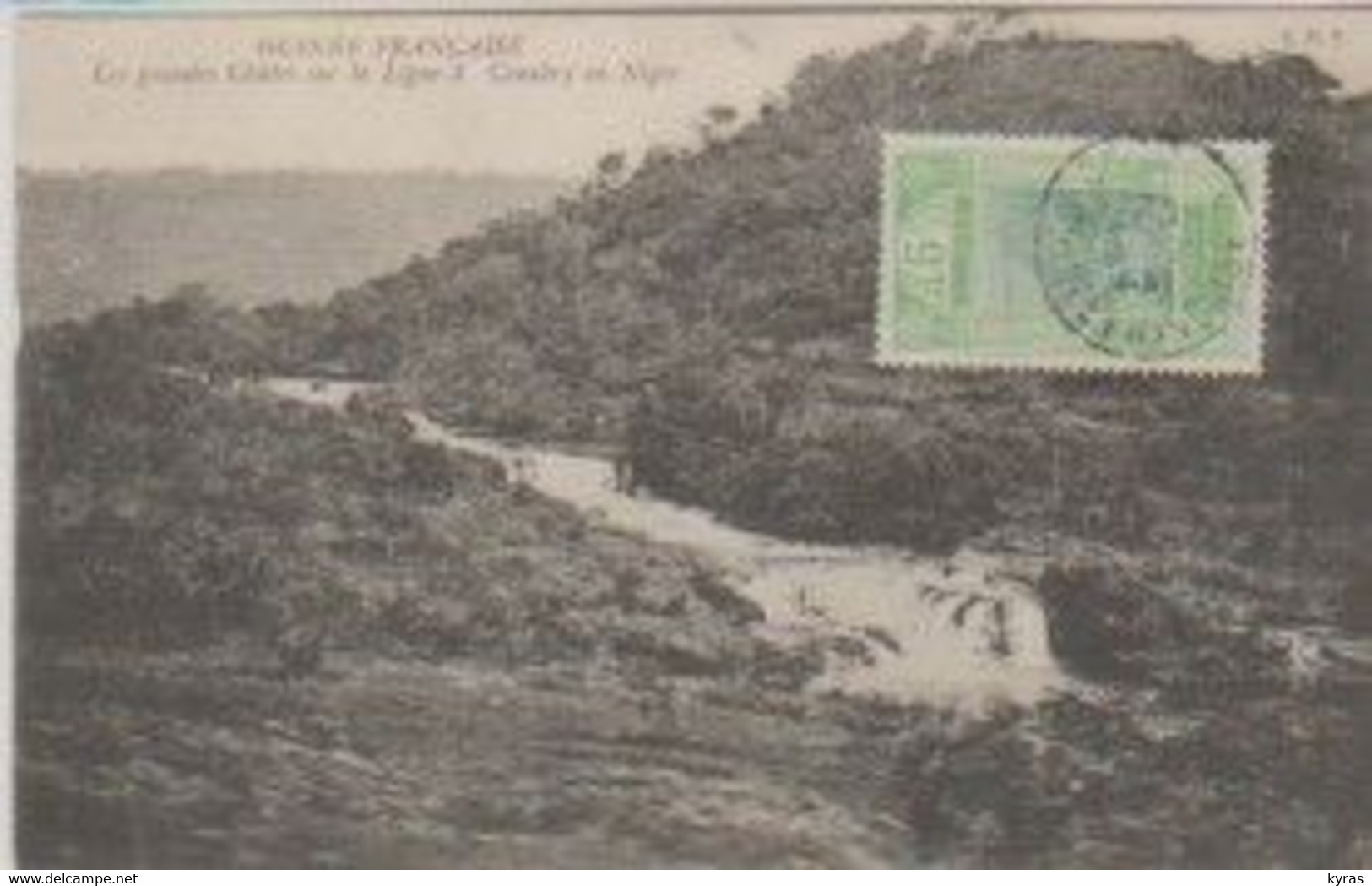 GUINEE FRANCAISE . Les  Grandes Chutes Sur La Ligne De Conakry Au Niger (+ TP 5 Ct Vert Guinée A.O.F) - Guinée Française