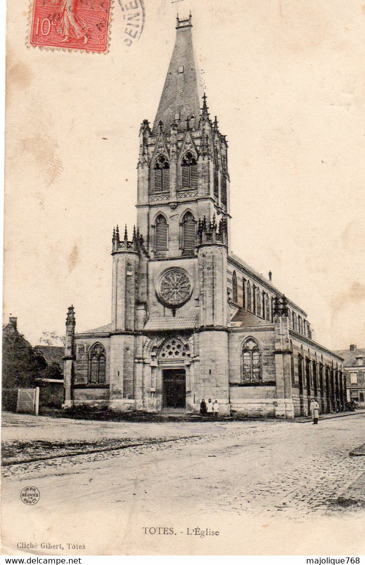 Cpa De Tôtes - L'èglise - - Totes