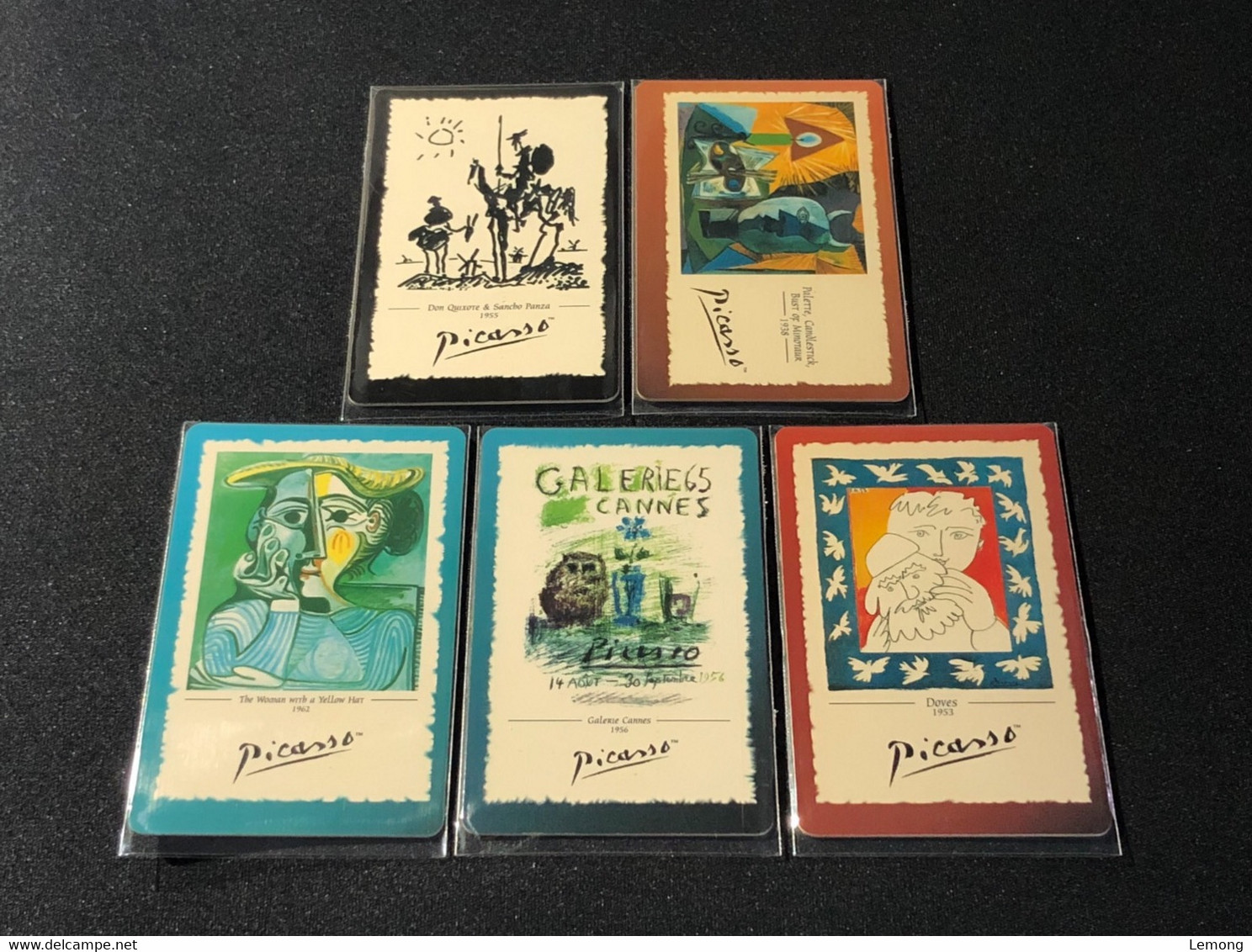 USA UNITED STATES America Prepaid Telecard Phonecard,Picasso Retail Series(Don Quixote Doves, Cannes)Set Of 5 Mint Cards - Otros & Sin Clasificación