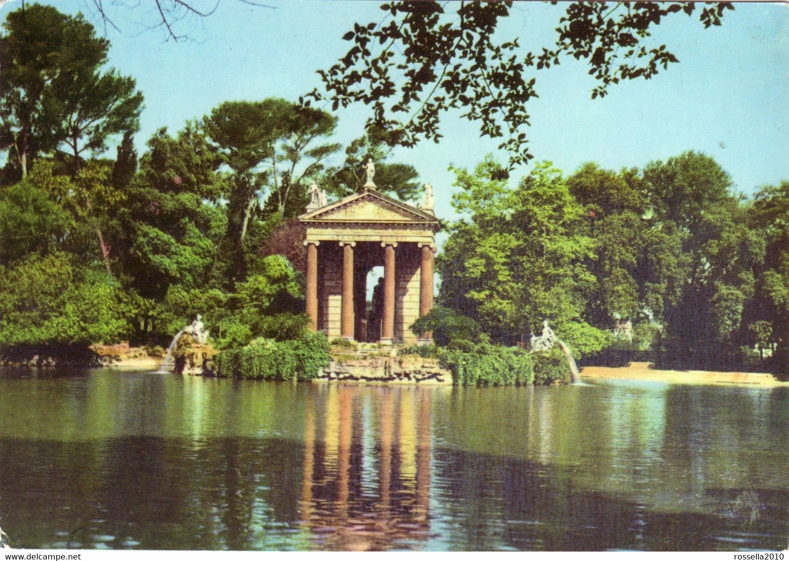 Cartolina ITALIA ROMA Villa Borghese Il Giardino Del Lago Italy Rome Postcard Italien Ansichtskarte Carte Postal - Parchi & Giardini