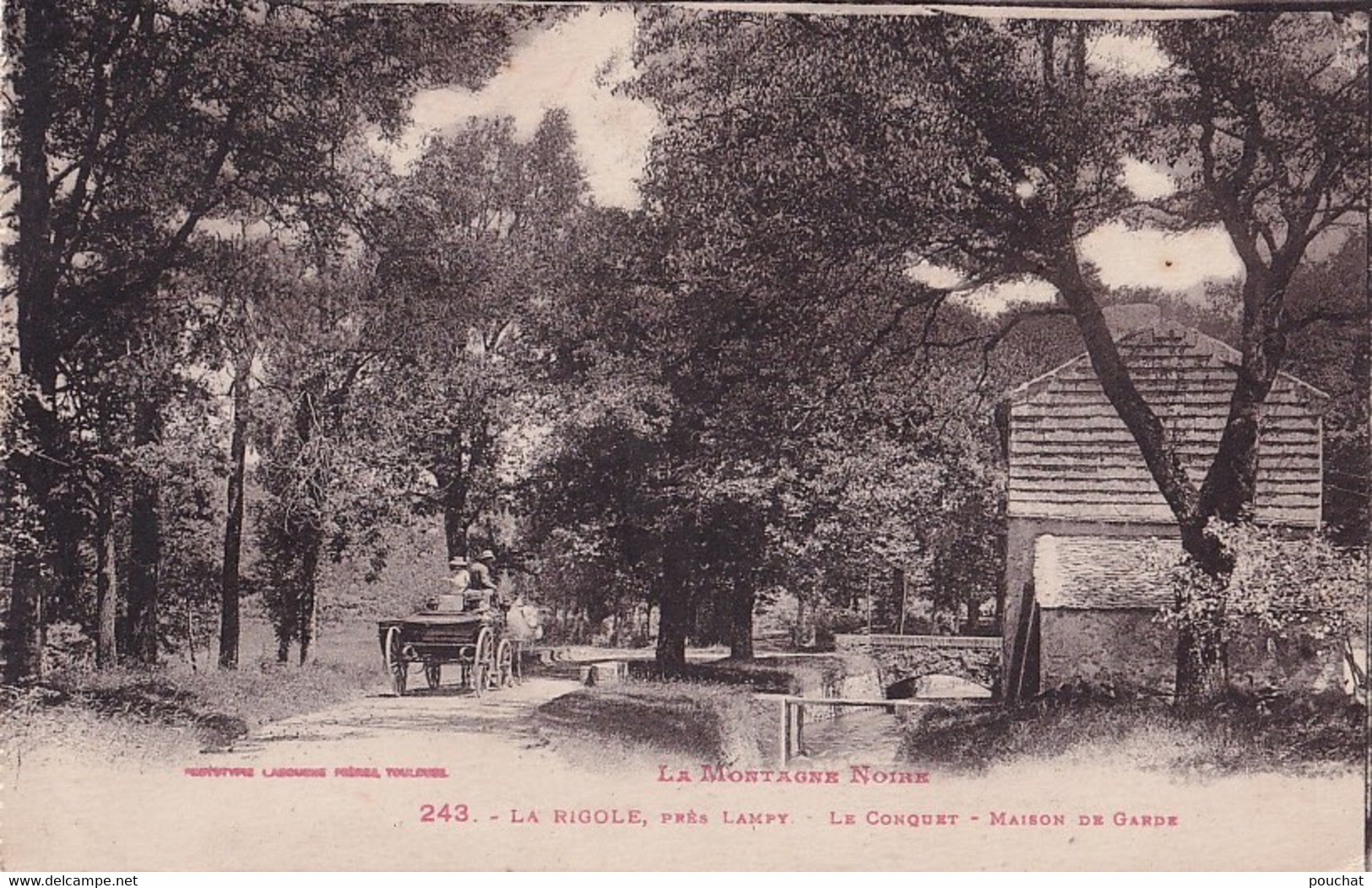 C13-11) LA RIGOLE PRES LAMPY LE CONQUET, MAISON DE GARDE -  LA MONTAGNE NOIRE - ( ANIMEE - 2 SCANS ) - Autres & Non Classés