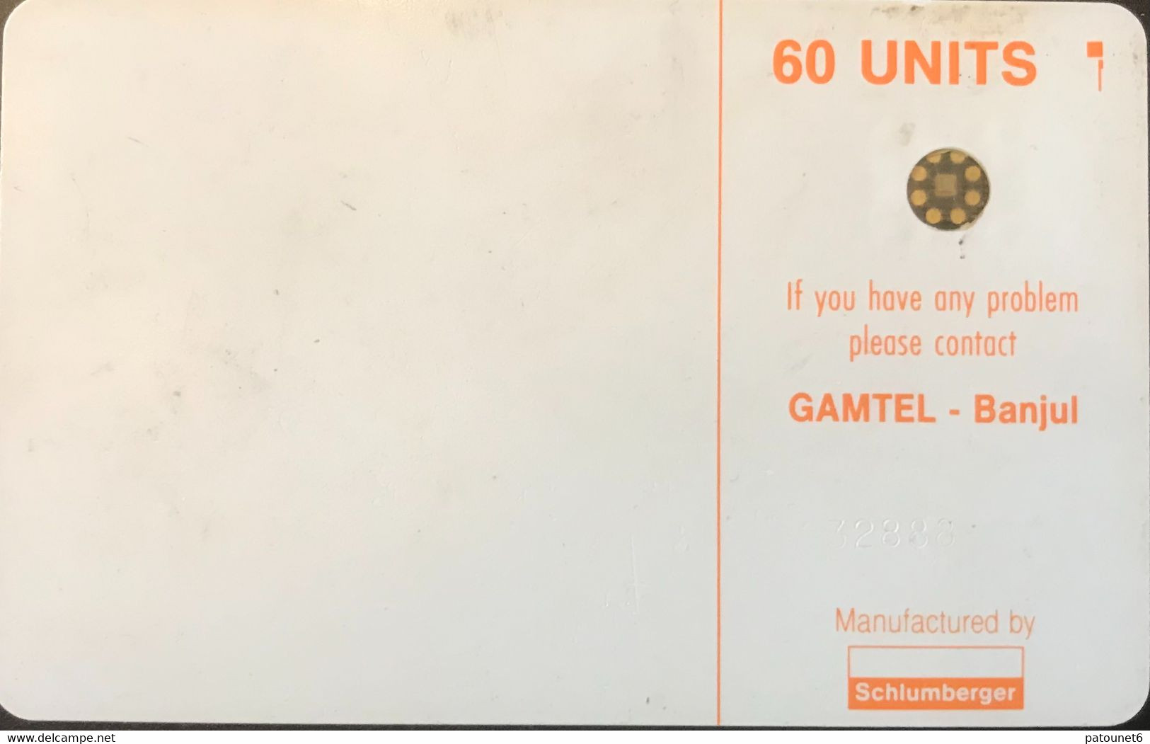 GAMBIE  -   Phonecard  -  GAMTEL  - AFNOR -  SC4 ON S/E  - 60 Units - Gambie