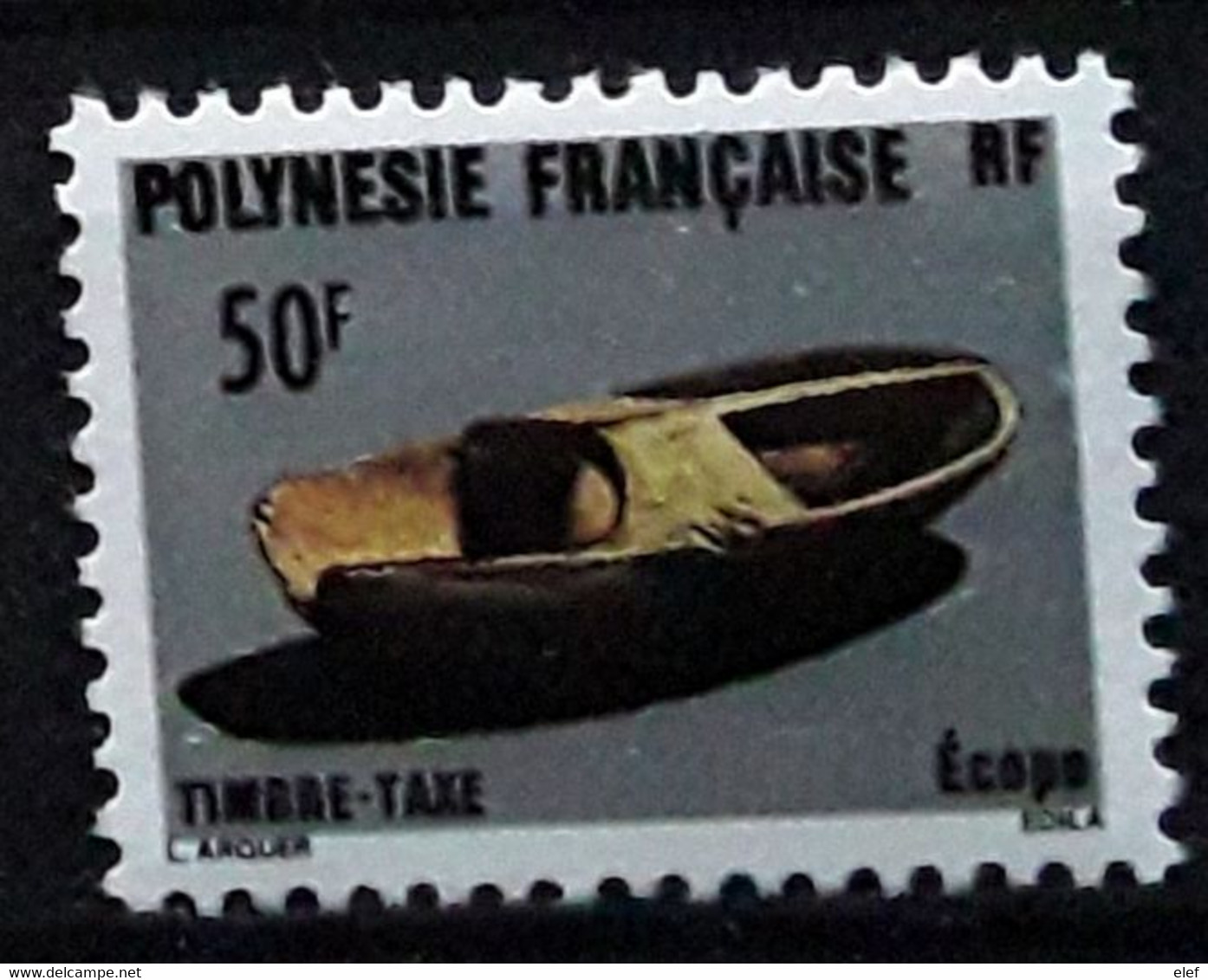 POLYNESIE FRANÇAISE TAXE Postage Due  1987  Yvert No 9 , 50 F , ECOPE  , Neuf ** MNH  TB - Segnatasse