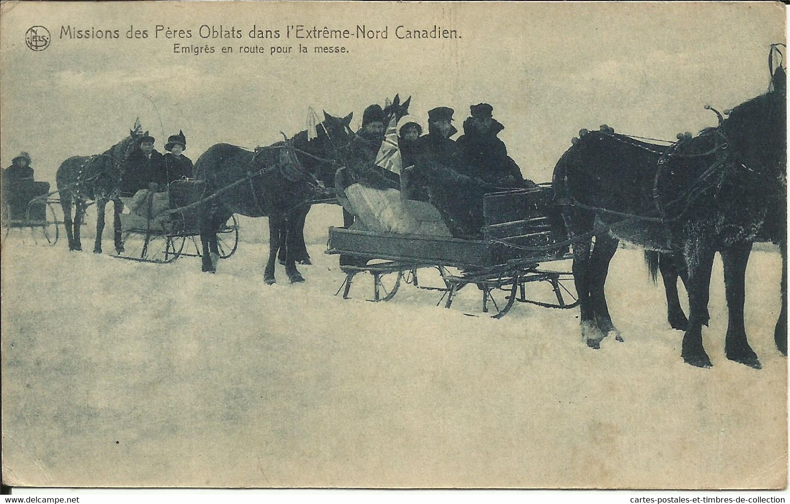 MISSIONS DES PERES OBLATS DANS L'EXTREME NORD CANADIEN , Emigrés En Route Pour La Messe , 1930 - Other & Unclassified