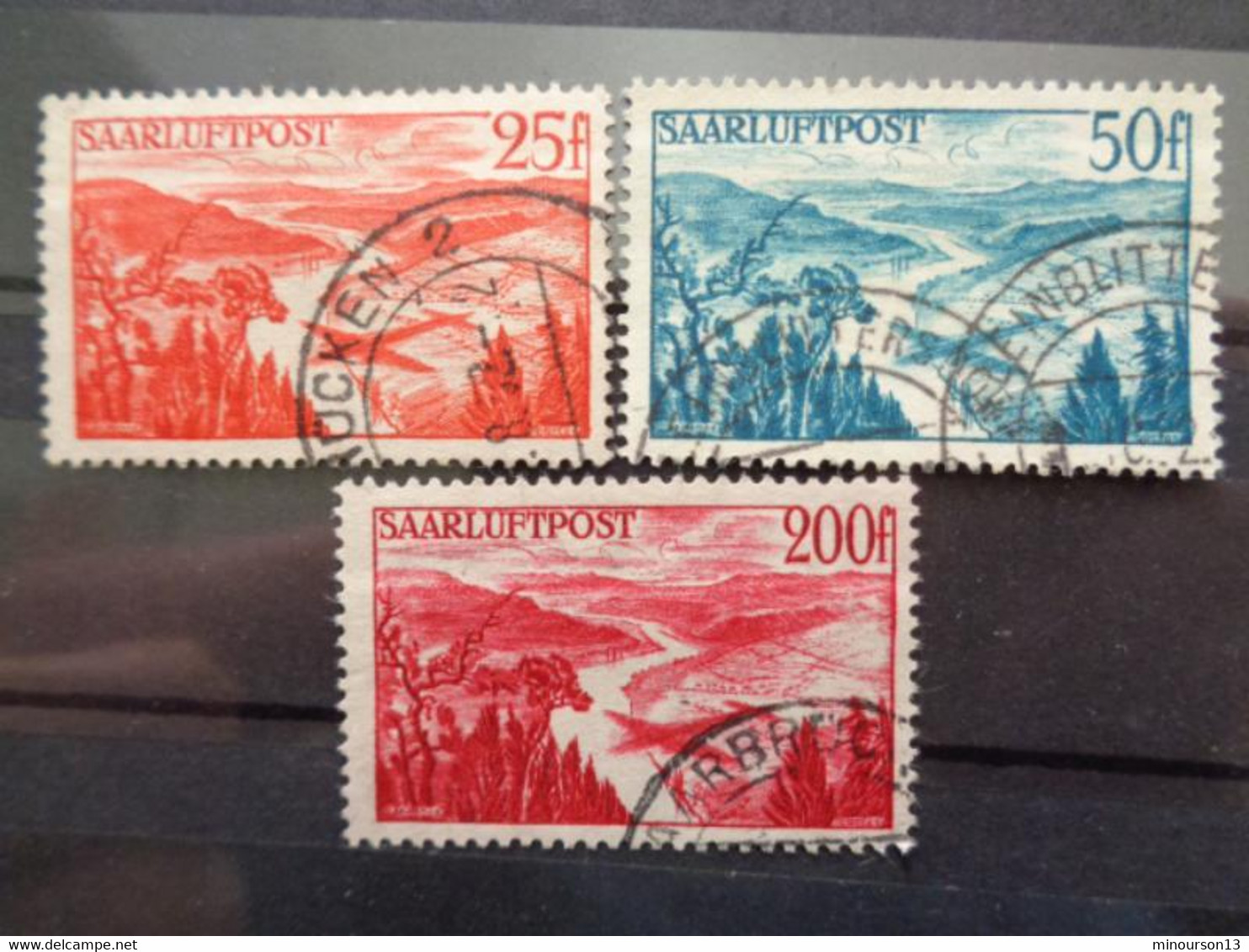 SARRE 1948 Y& T N° 9 à 11 OB - VALLEE DE LA SARRE PRES DE METTLACH - Used Stamps