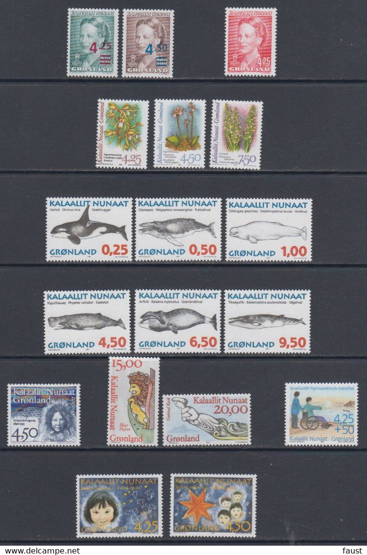 1996 ** GREENLAND (Sans Charn,MNH, Postfris)   Mi. 281/98 (18v.+ 2 Block) - Volledige Jaargang