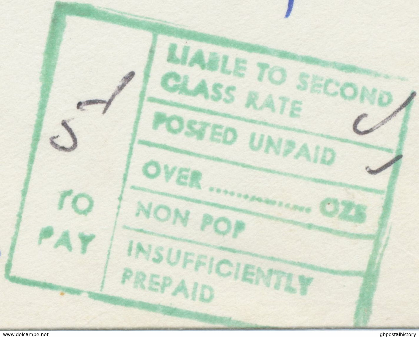 GB 1972 Superb Unpaid Cover Tied By Blackwell Datestamp „LEICESTER / 5“ Also Green Boxed + Instructional / Postage Due - Taxe