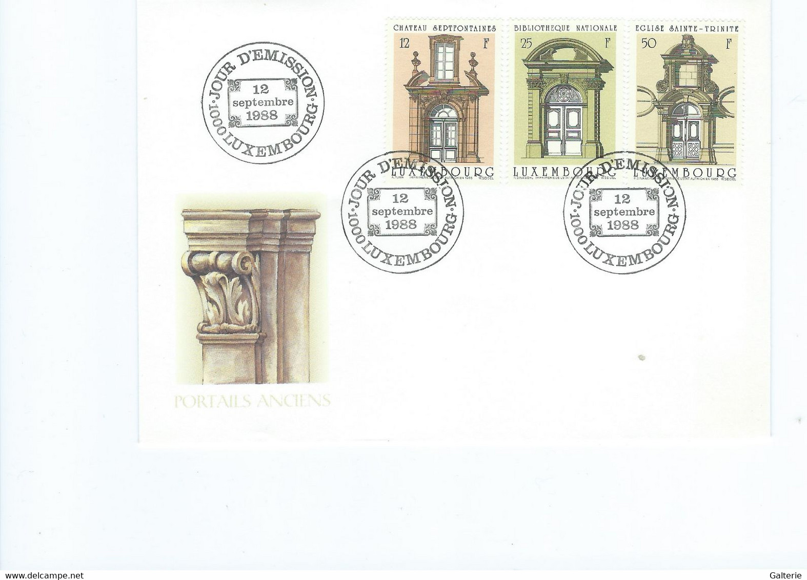 LUXEMBOURG - FDC -  1988 - L Portails Anciens - FDC