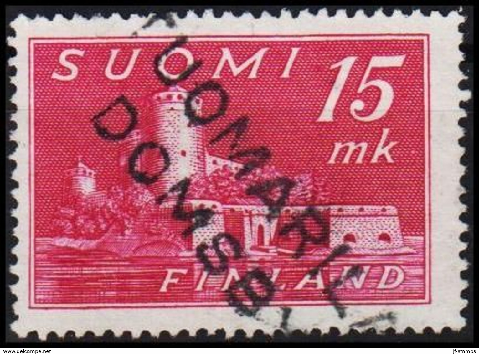 1947. FINLAND. 15 Mk With Line Cancel DOMSBY. Unusual  (Michel 317) - JF511720 - Covers & Documents