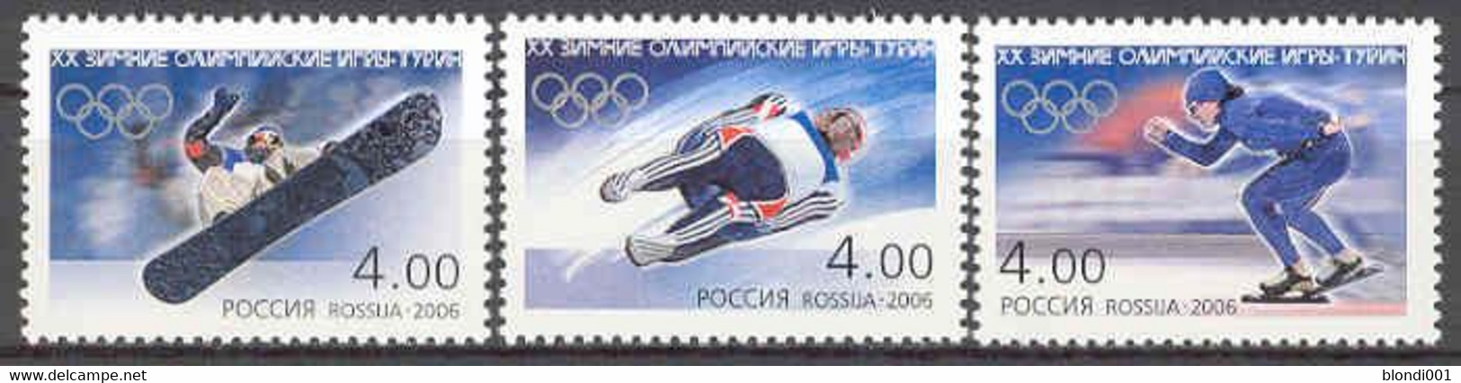 Olympics 2006 - Luge - Speed Skate - RUSSIA - Set MNH - Winter 2006: Turin