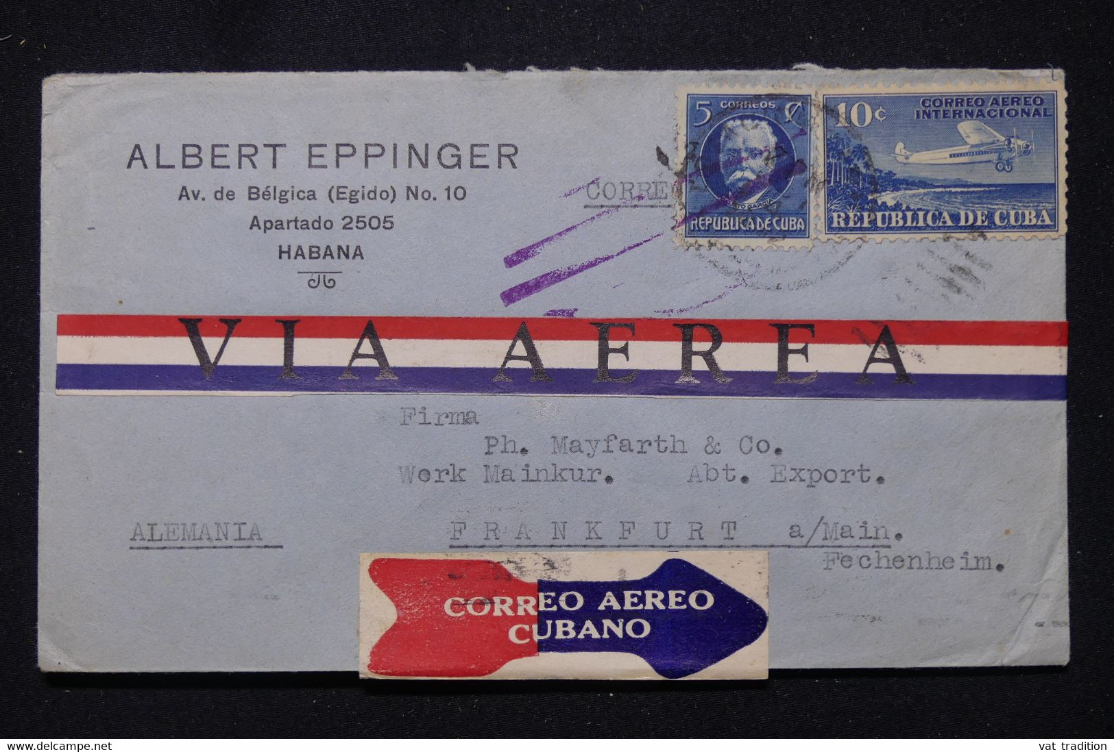 CUBA - Enveloppe Commerciale De Habana En 1932 Pour L'Allemagne Par Avion - L 111644 - Briefe U. Dokumente