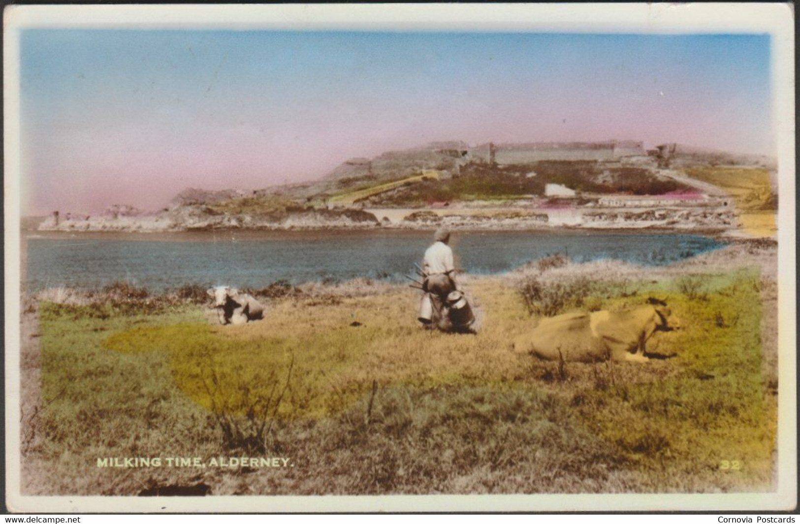 Milking Time, Alderney, 1965 - Birn Brothers RP Postcard - Alderney