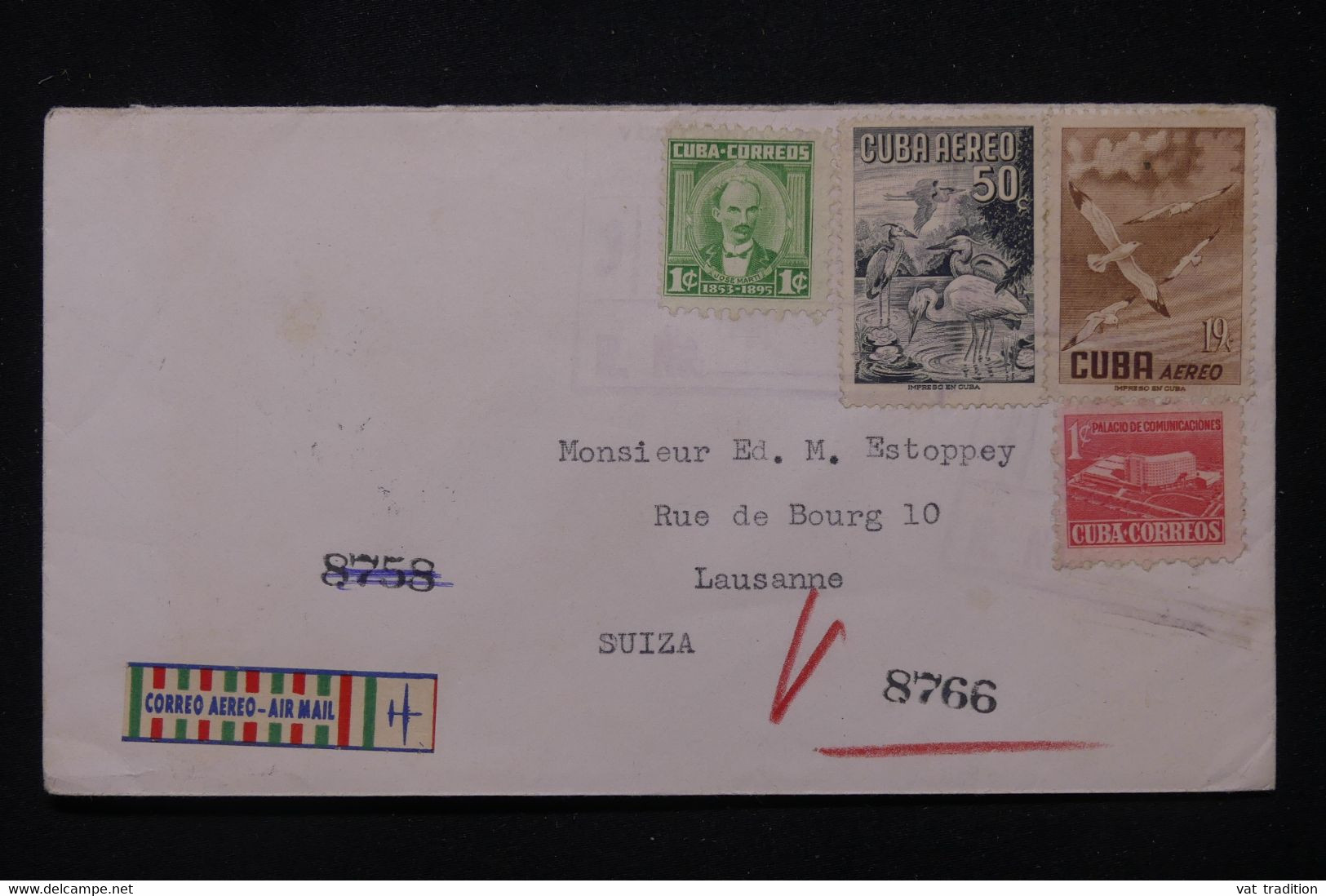 CUBA - Enveloppe Pour La Suisse Par Avion En 1959 - L 111645 - Briefe U. Dokumente