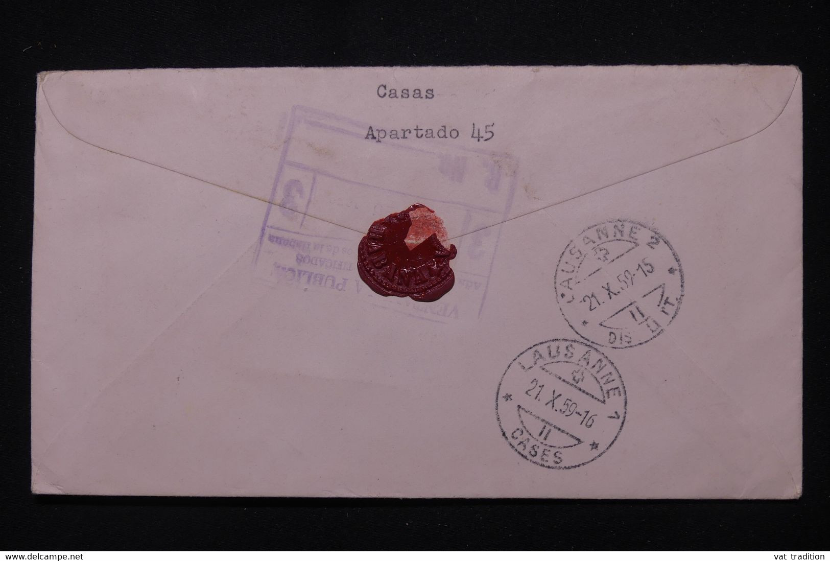 CUBA - Enveloppe Pour La Suisse Par Avion En 1959 - L 111645 - Lettres & Documents