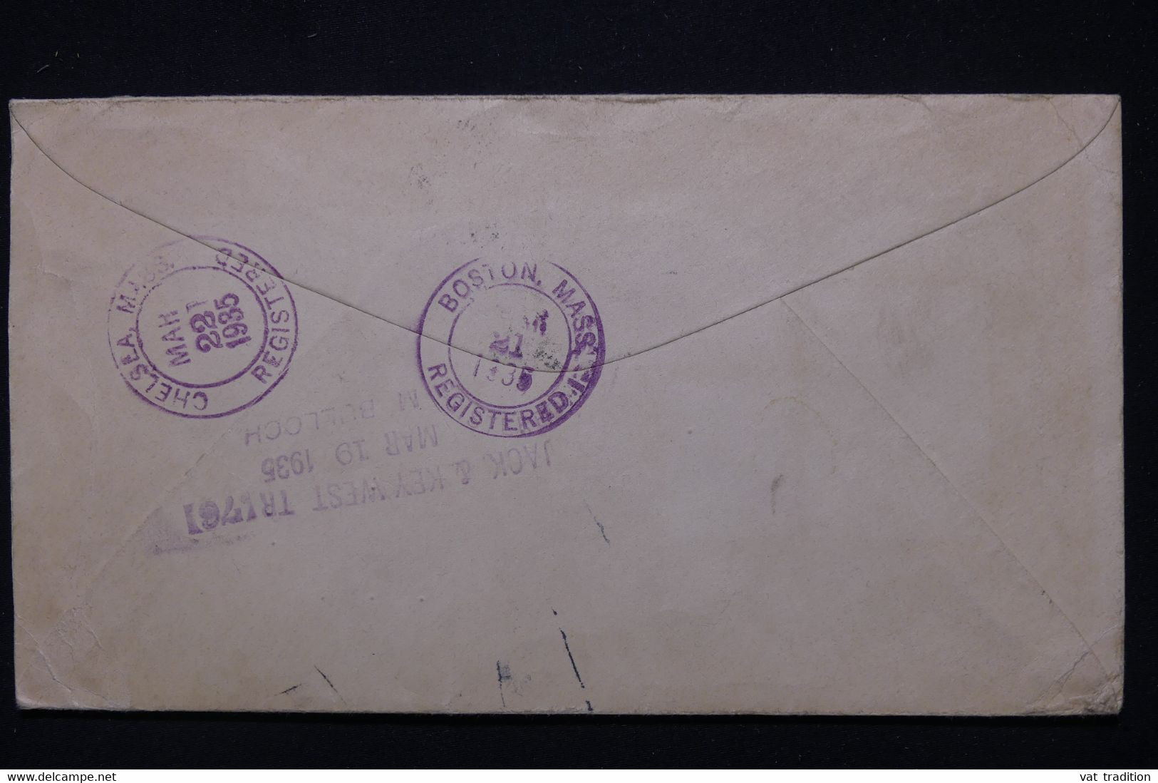 CUBA - Enveloppe En Recommandé De Habana Pour Les USA En 1935 - L 111649 - Storia Postale