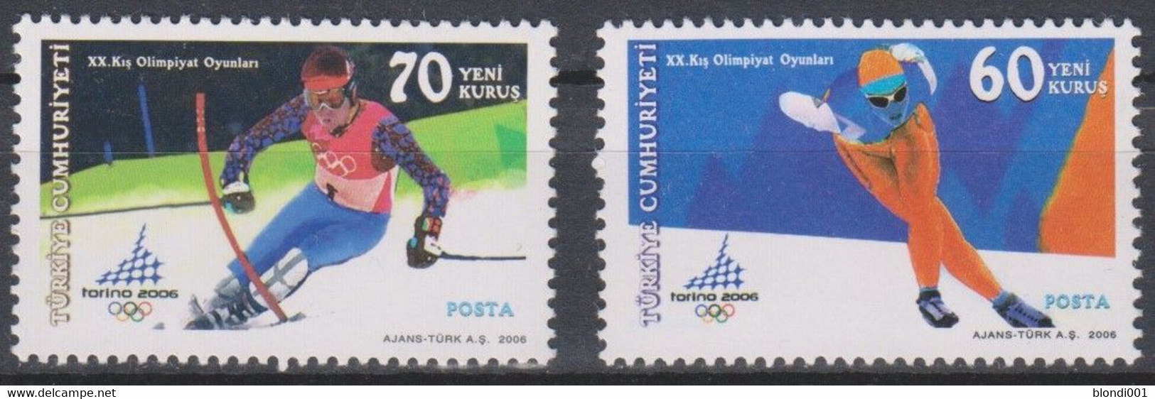 Olympics 2006 - Ski - TURKEY - Set MNH - Winter 2006: Torino