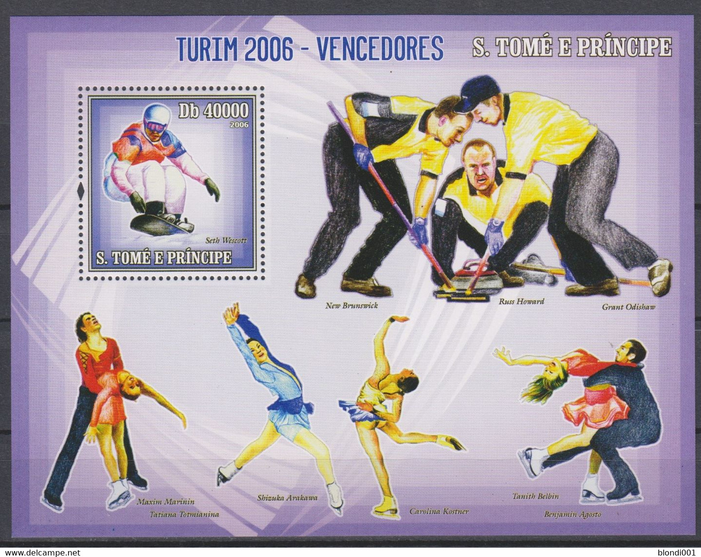 Olympics 2006 - Figure Skate - SAO TOME - S/S MNH - Winter 2006: Torino