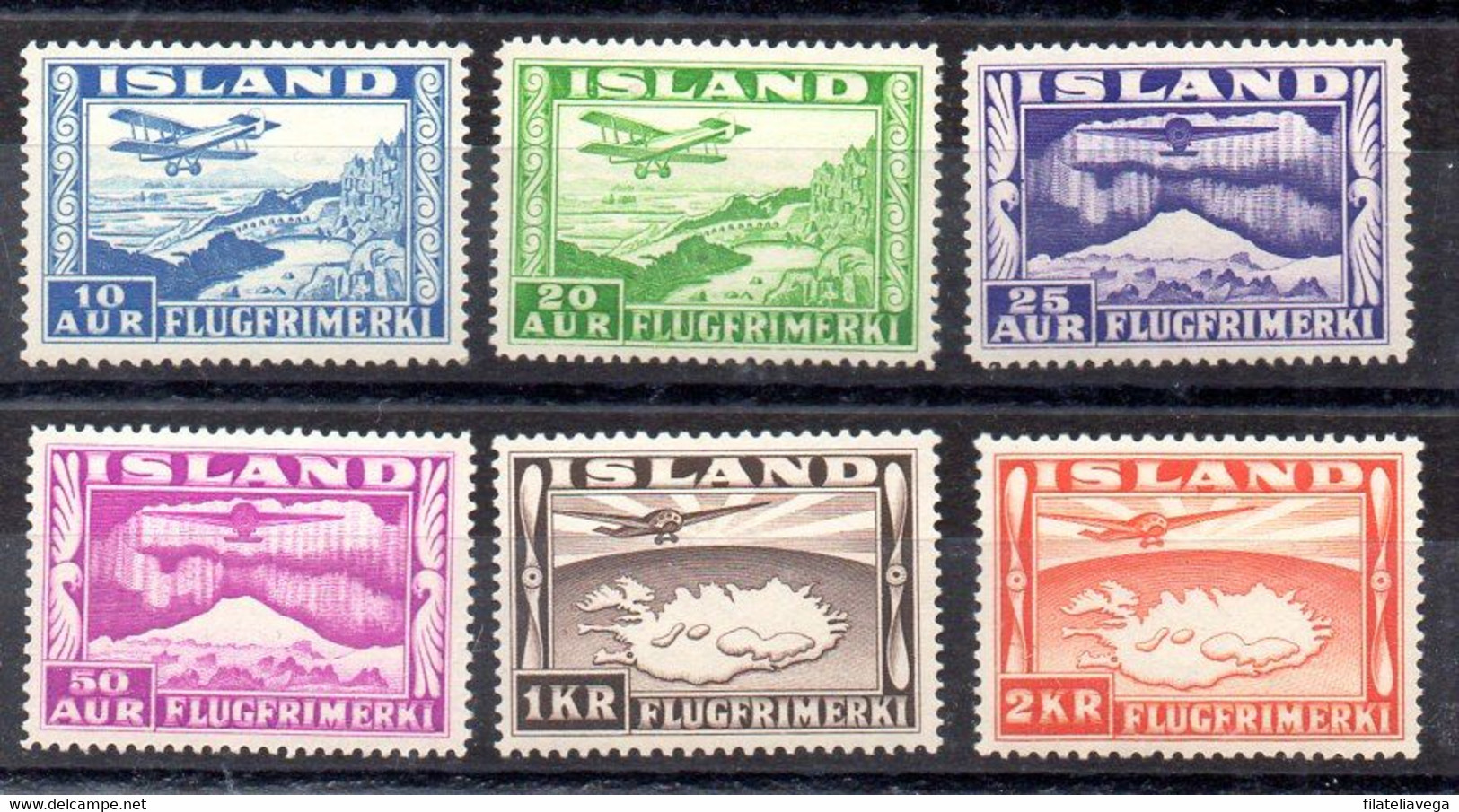 Islandia Serie Aéreo Nº Yvert 15/20 ** - Luftpost