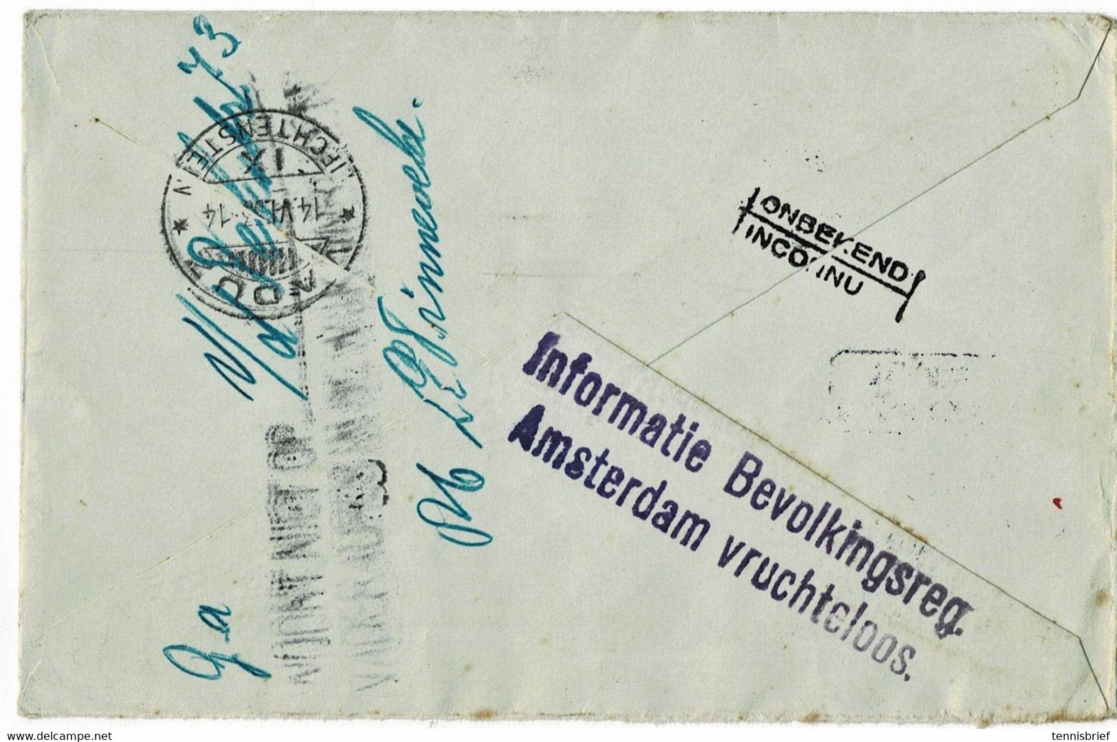 1933, Roter Frei-Stp. " VADUZ " - 30 Rappen, A6153 - Maschinenstempel (EMA)