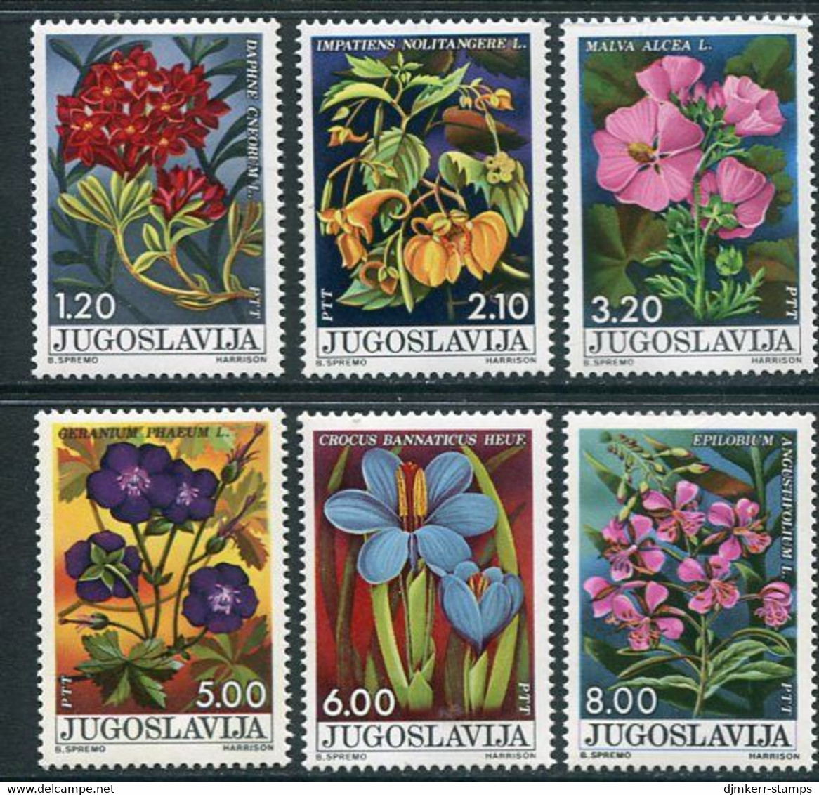 YUGOSLAVIA 1975 Woodland Flowers MNH / **.  Michel 1601-06 - Unused Stamps